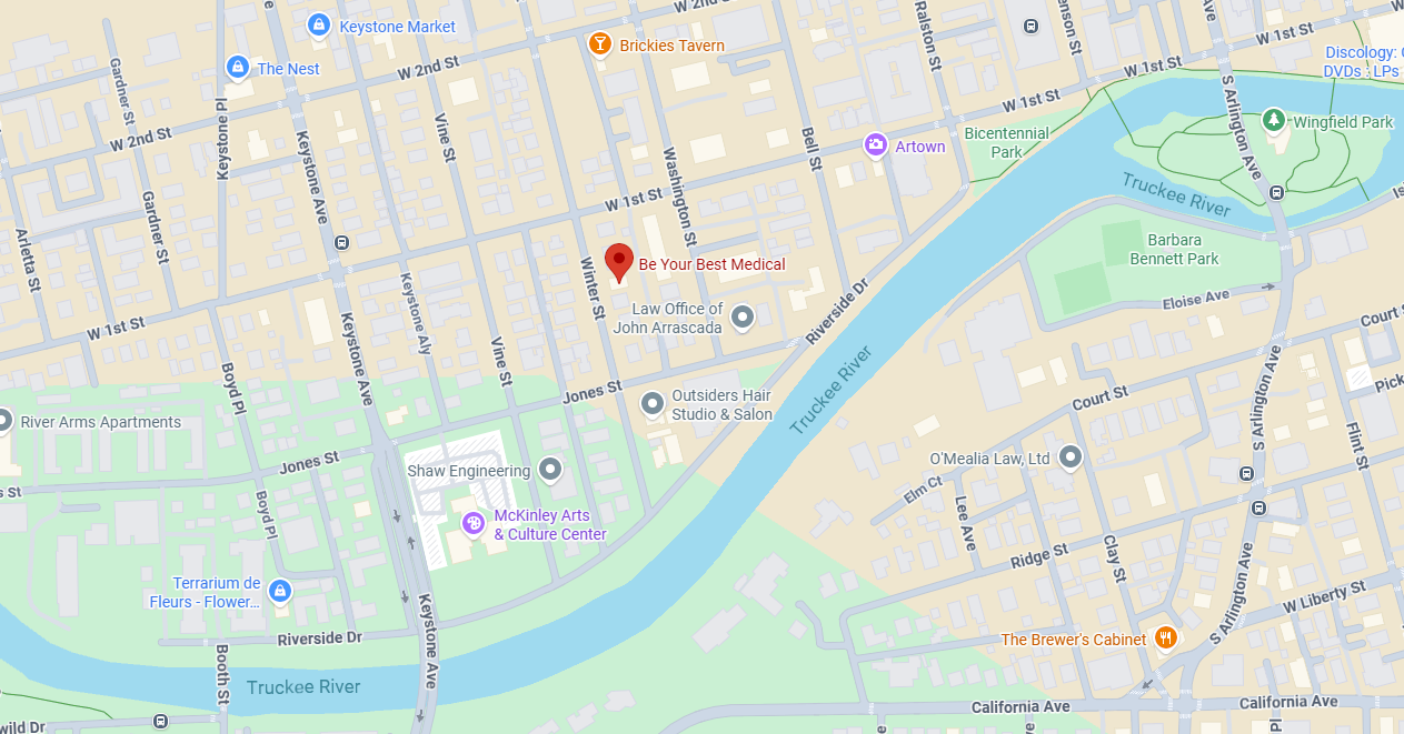 overhead map of the Be Your Best Medical location.